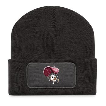 Abenteuer Katze Als Fallschirmspringer  - Recycelte Patch Beanie - Dunkelgrau - Vorne