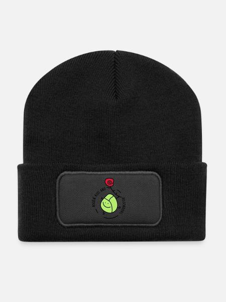 Rock and Roll - Recycelte Patch Beanie - Schwarz