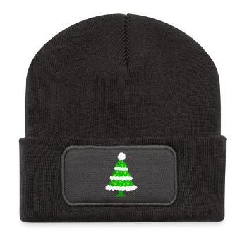 Christmas fir tree - Recycled Patch Beanie - dark grey - Front