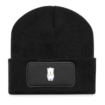 Polar Bear - Beanie recyclé à patch - noir - Devant