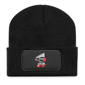 Feuerwehrauto 3. Geburtstag Ich bin 3 Tatütataaa - Recycelte Patch Beanie - Schwarz - Vorne