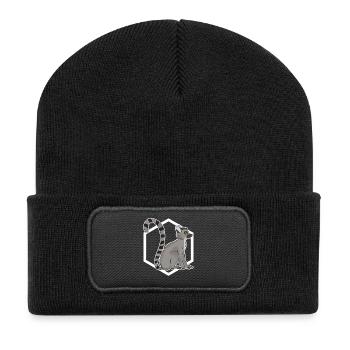 Lemur monkey - Recycled Patch Beanie - black - Front