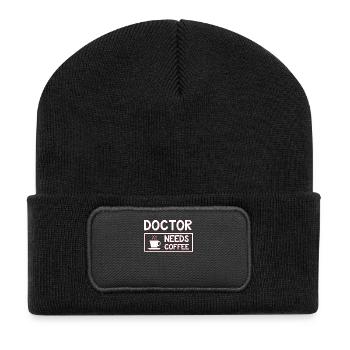 Doctor coffee - Recycled Patch Beanie - black - Front