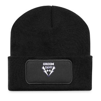 jeune marié - Beanie recyclé à patch - noir - Devant