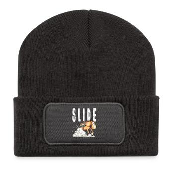 Westernpferd Slide - Recycelte Patch Beanie - Dunkelgrau - Vorne