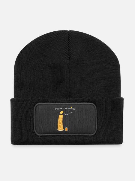 Pfannkuchen, Pfannkuchenkönig, Hobbykoch, kochen - Recycelte Patch Beanie - Schwarz