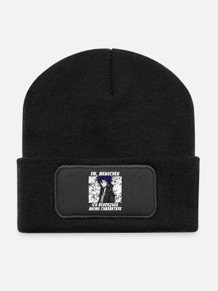 Anime - Bevorzuge Anime W - Recycelte Patch Beanie - Schwarz
