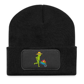 Gärtner / Gärtnerin - bunt - Recycelte Patch Beanie - Schwarz - Vorne