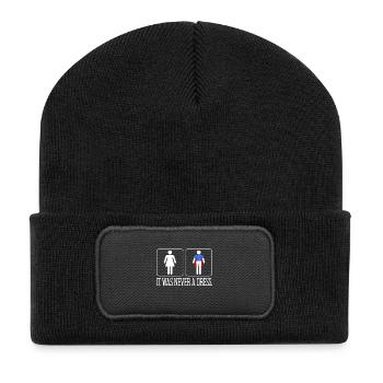 It Was Never A Dress Superhero Girl Power - Recycled Patch Beanie - black - Front
