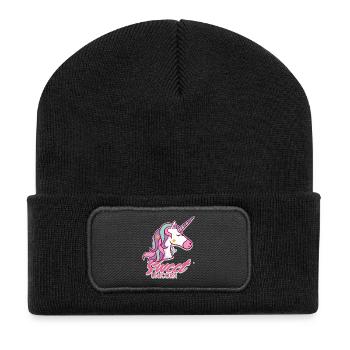 licorne 2 faite par jena2908 - Beanie recyclé à patch - noir - Devant