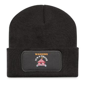 Zirkus Zirkuszelt - Recycelte Patch Beanie - Dunkelgrau - Vorne