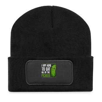 Image du héros concombre qui dit - Beanie recyclé à patch - noir - Devant