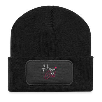 Amateurs de chevaux - Beanie recyclé à patch - noir - Devant