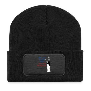 A good book and Mr Darcy - Recycled Patch Beanie - black - Front