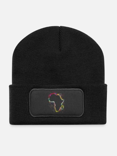 Afrique - Beanie recyclé à patch - noir