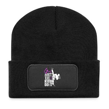 Girl Just Tae Kwon Do It Taekwondo Geschenk Damen - Recycelte Patch Beanie - Schwarz - Vorne