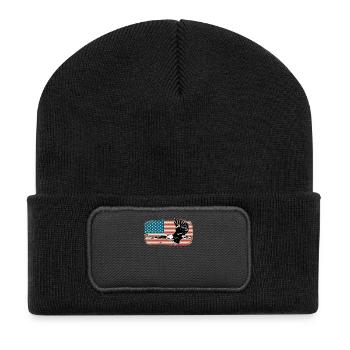 Aigle usa amérique tête d'aigle amérique cadeau - Beanie recyclé à patch - noir - Devant
