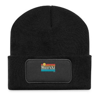 Mavericks Beach California Retro Surf Trip Surfer - Recycled Patch Beanie - black - Front