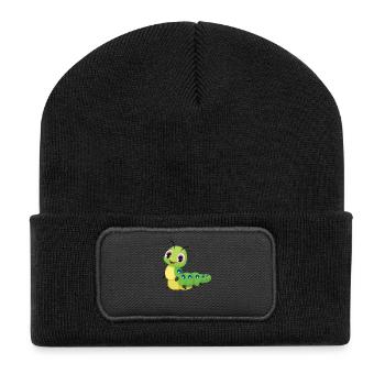 Children's caterpillar - Recycled Patch Beanie - black - Front