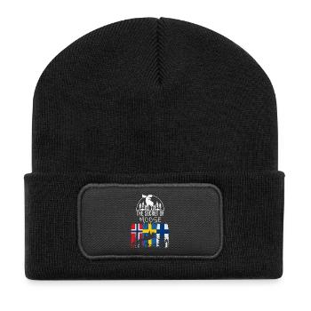 The Secret of Moose - Norway - Sweden - Finland - Recycelte Patch Beanie - Schwarz - Vorne