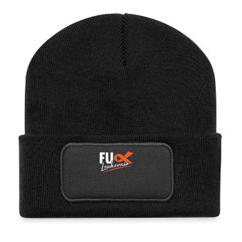 Blood Cancer Leukemia Cancer Fight Against Fuck Gift - Recycled Patch Beanie - black - Front