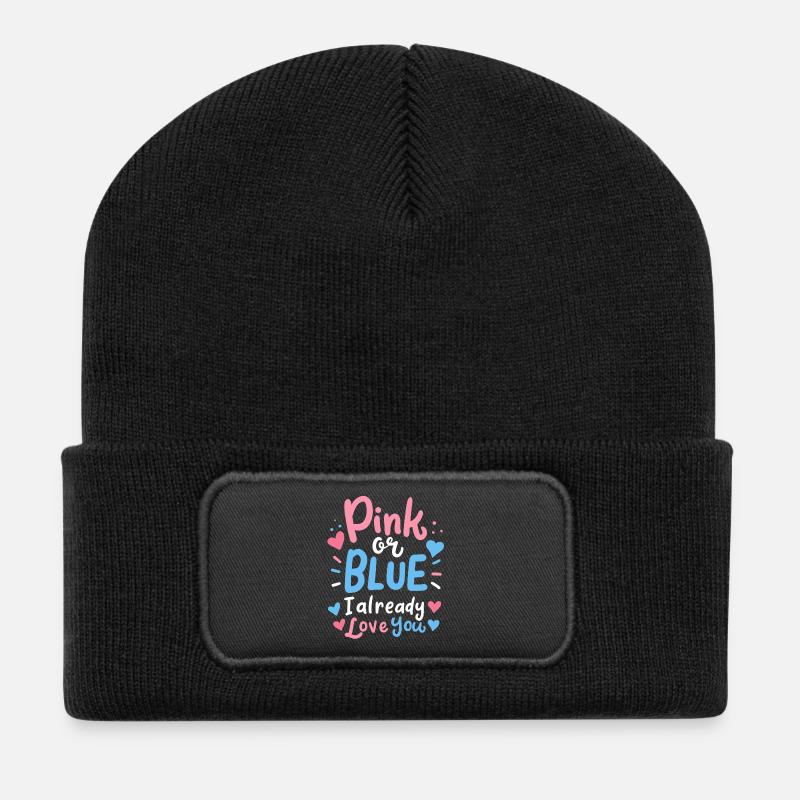Gender Reveal Party - Recycelte Patch Beanie - Schwarz