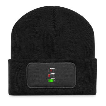 Maman, Papa Bébé Batterie Les Parents Adorent la Famille Ge - Beanie recyclé à patch - noir - Devant