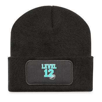 Niveau 12 terminé 12e anniversaire Né 2013 - Beanie recyclé à patch - charbon - Devant