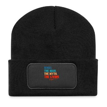 Karate Teacher Sensei Myth Legend Gift - Recycled Patch Beanie - black - Front