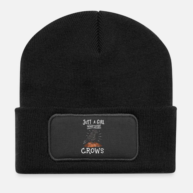 Krähen Vogelliebhaber - Recycelte Patch Beanie - Schwarz