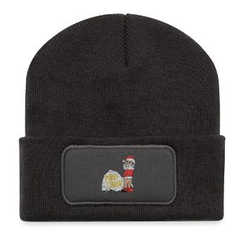 Ugly Christmas Lustig - Recycelte Patch Beanie - Dunkelgrau - Vorne