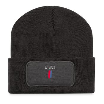 Minusio Souvenir Tessin Cadeau Minusio - Beanie recyclé à patch - charbon - Devant