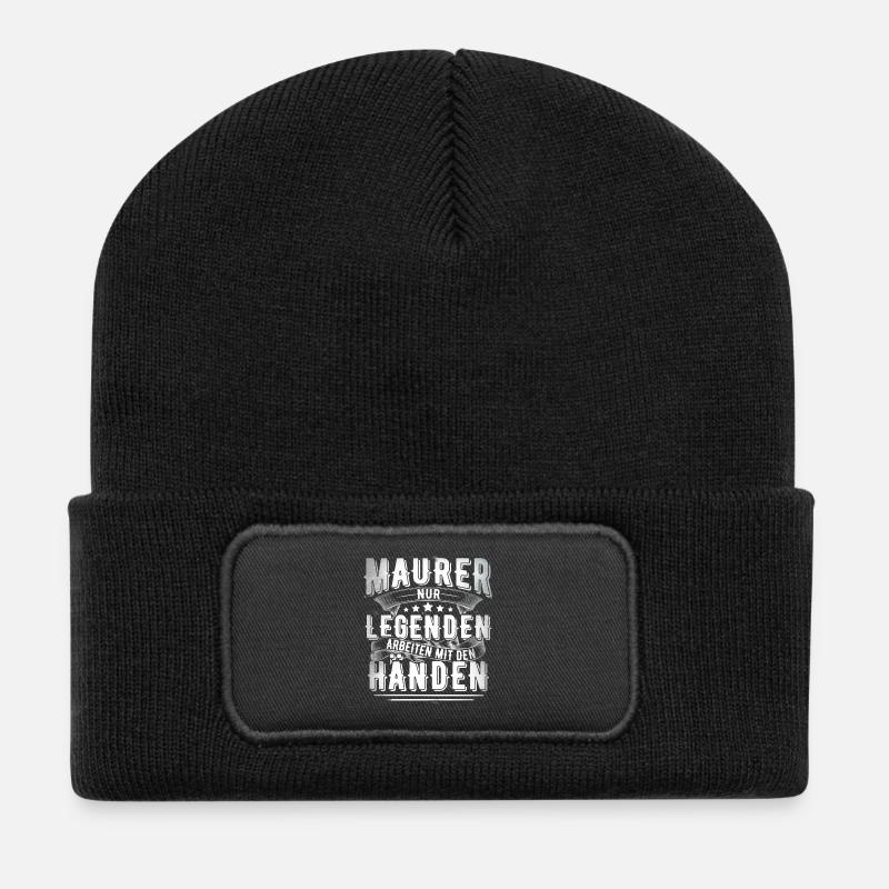 Maurer - Recycelte Patch Beanie - Schwarz