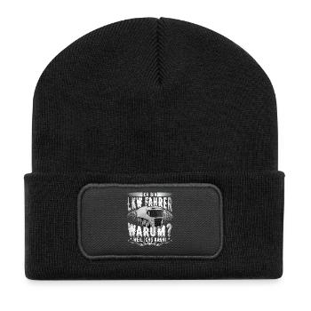 Lkw Fahrer - Recycelte Patch Beanie - Schwarz - Vorne