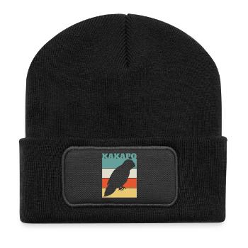 Kakapo Retro - Recycled Patch Beanie - black - Front
