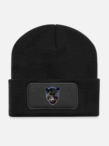 T-shirt portrait de la Panthère Aurore - Beanie recyclé à patch - noir