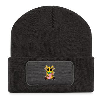 Baby giraffe - Recycled Patch Beanie - dark grey - Front