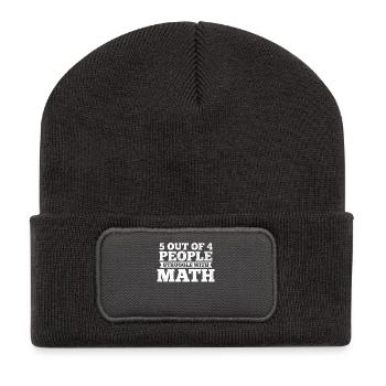 Mathematik Mathematiklehrer Mathematiker - Recycelte Patch Beanie - Dunkelgrau - Vorne