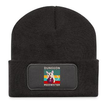 Dungeon Meowster Shirt – Funny Cat RPG Tee - Recycled Patch Beanie - dark grey - Front