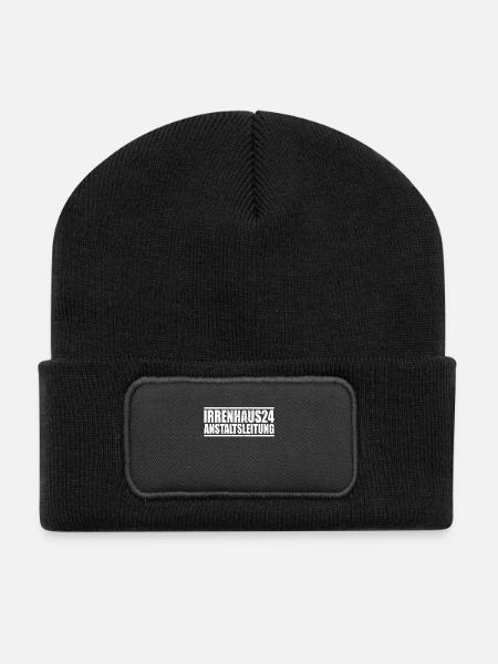 Anstaltsleitung Irrenhaus Büro Chefin Chef Arbeit - Recycelte Patch Beanie - Schwarz