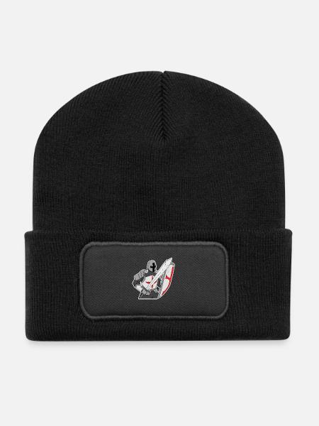 Knights Templar Knight Middle Ages - Recycled Patch Beanie - black