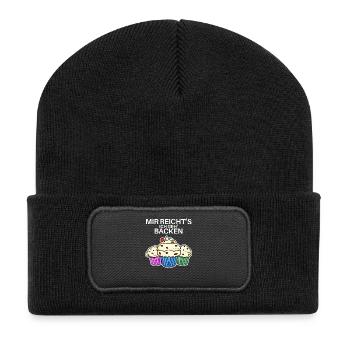 Mir reichts ich geh Backen Lustig Bäcker Geschenk - Recycelte Patch Beanie - Schwarz - Vorne