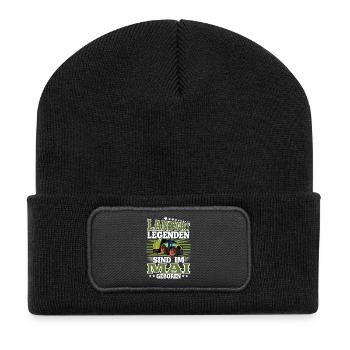 Landwirt Legenden Sind Im Mai Geboren - Recycelte Patch Beanie - Schwarz - Vorne