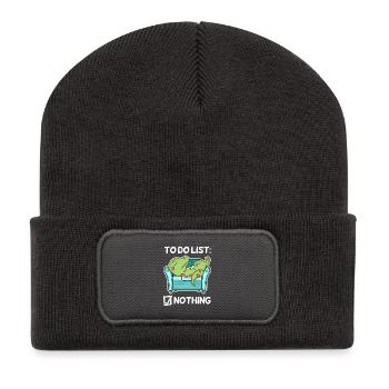 To do list Nothing Dinosaures - Beanie recyclé à patch - charbon - Devant