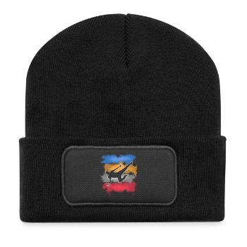 Breakdance - Recycelte Patch Beanie - Schwarz - Vorne