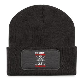 Gym Muscle Building Fitness - Recycled Patch Beanie - dark grey - Front