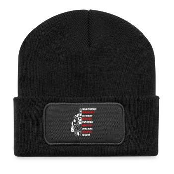 Bodybuilding Motivation - Recycled Patch Beanie - black - Front