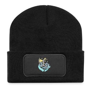 Lighthouse Coast Lake Sea - Recycled Patch Beanie - black - Front