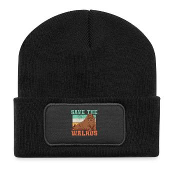 Walrus Conservation Vintage - Recycled Patch Beanie - black - Front