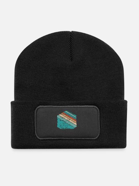 Math Teacher Lehrer Mathematik Design - Recycelte Patch Beanie - Schwarz